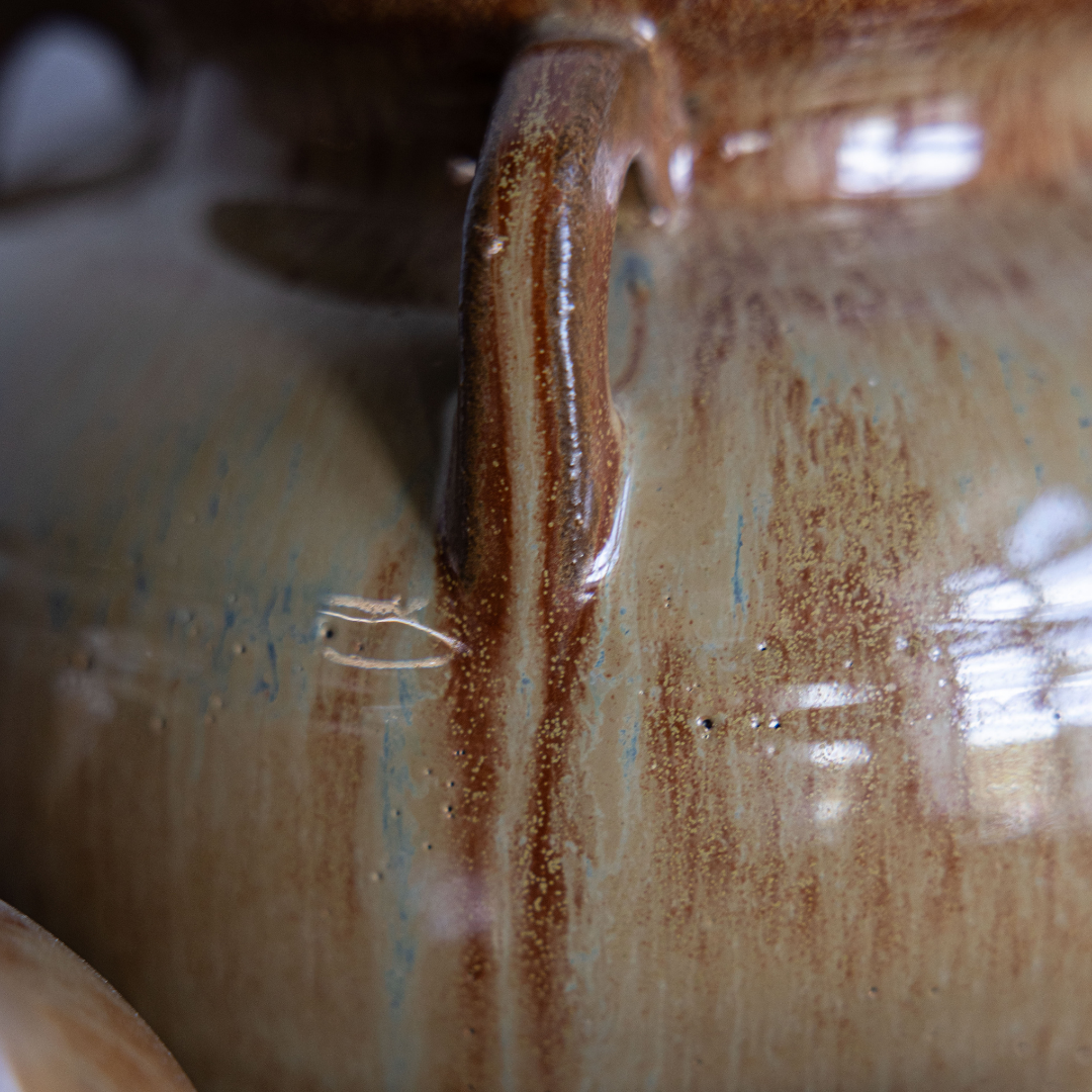 Chevalier Glazed Vase With Handles - Luxe B Co