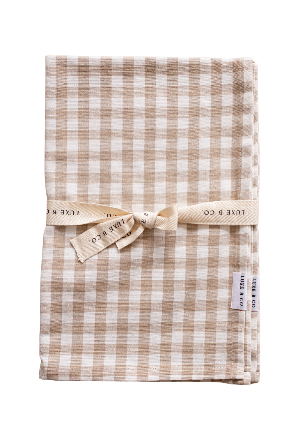 Beige Gingham Kitchen Dish Towel - Luxe B Co