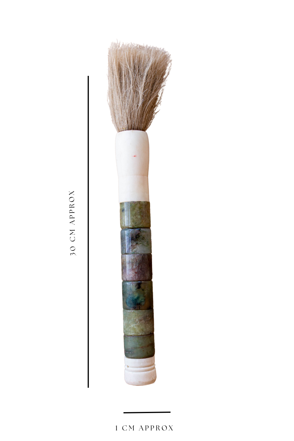 Natural Bone Calligraphy Paint Brush Vintage Moss Green - Luxe B Co