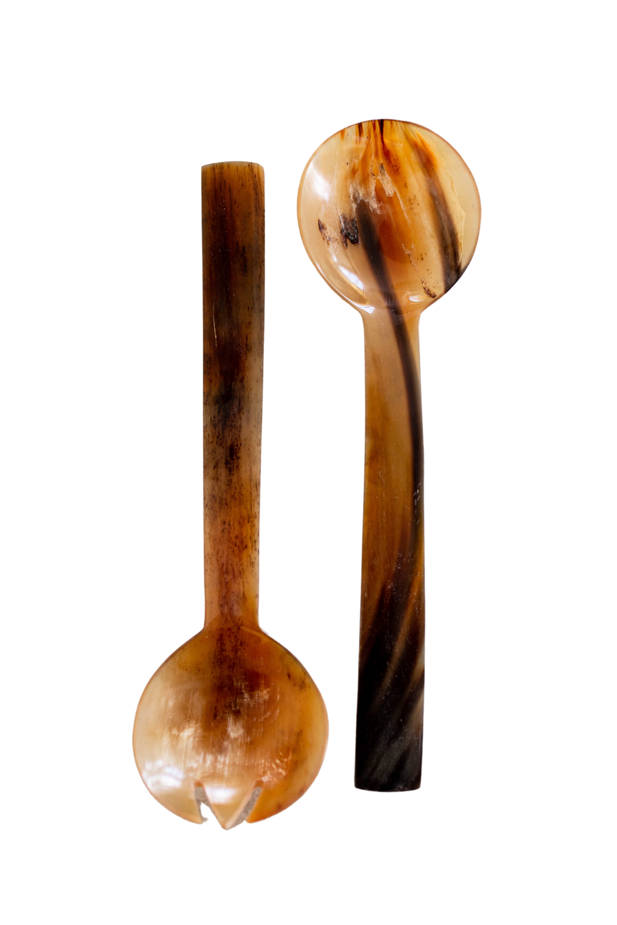 Hand Cut Horn Salad Servers | By Luxe B Co. 