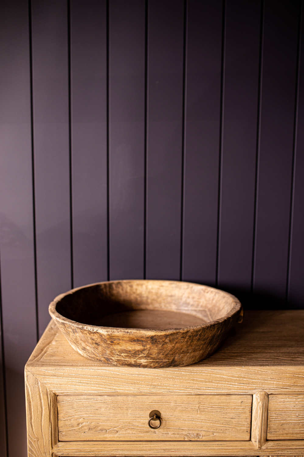 Vintage Round Wood Basins One-of-Kind - Basin A - Luxe B Co