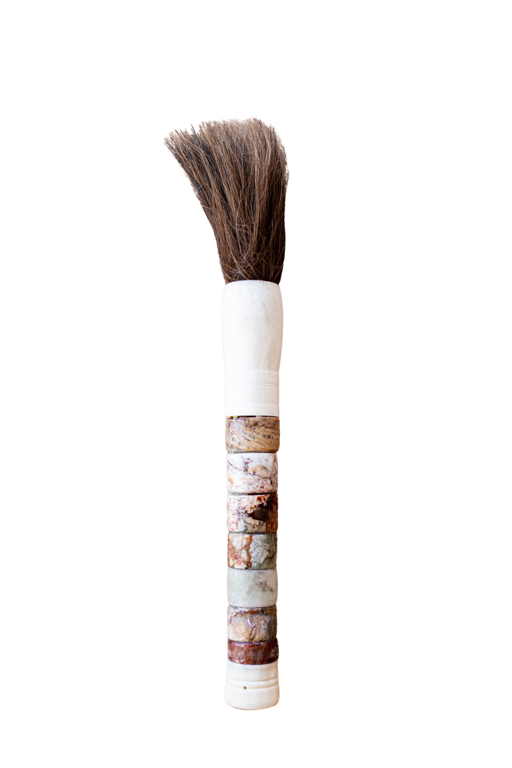 Natural Bone Calligraphy Paint Brush Vintage Marble Brown - Luxe B Co
