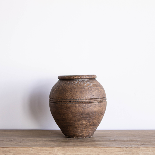 Brown Cement Line Vase - Luxe B Co