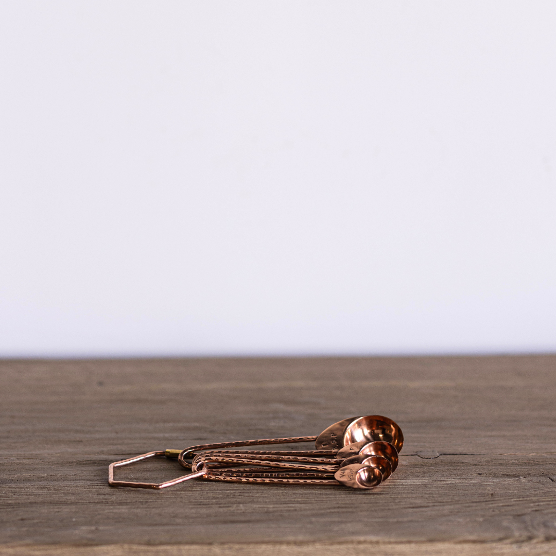 Copper Hammered Measuring Spoons - Luxe B Co