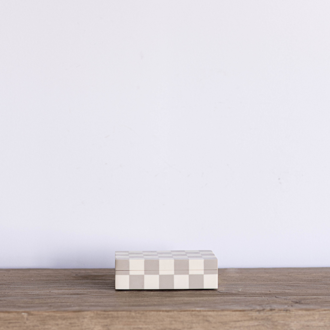 Mini Checkered Resin Box - Luxe B Co
