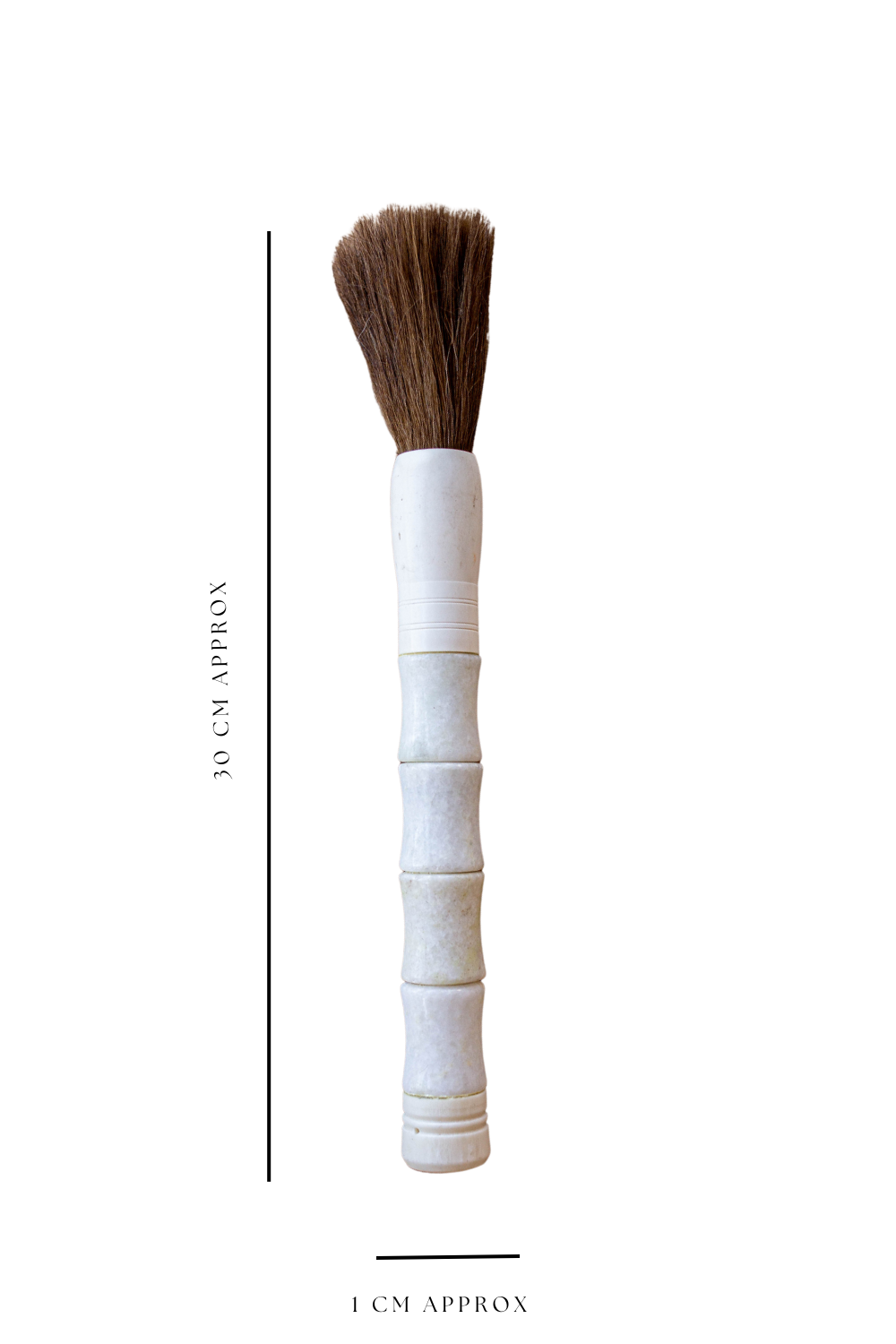 Natural Bone Calligraphy Paint Brush Vintage Cream Pale Green - Luxe B Co