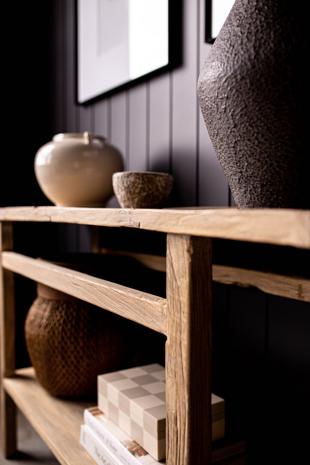 Alameda Elm Wood Console Table Grand | By Luxe B Co. 