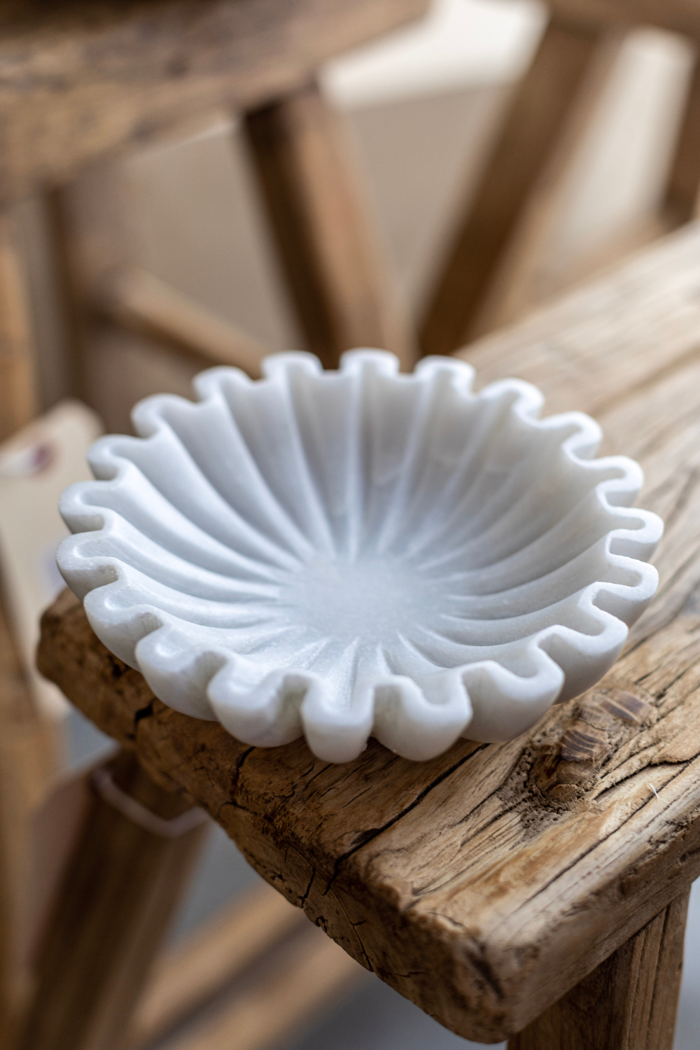 Marble Fluted Scalloped Bowls Small - Luxe B Co