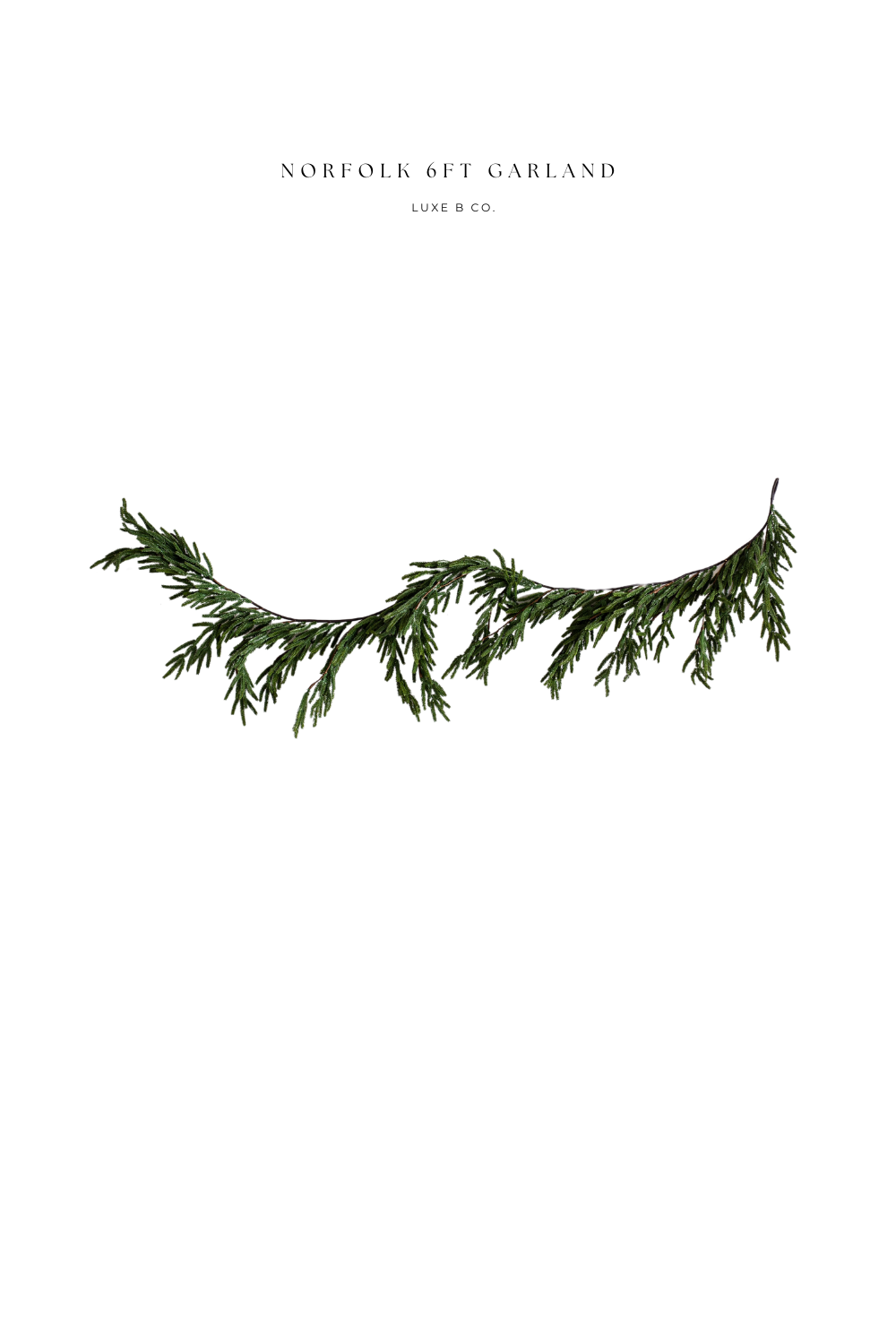 Norfolk Pine Garland Real Touch 6ft - Luxe B Pampas Grass  Vintage Home Decor Shop Luxe B Co Instagram