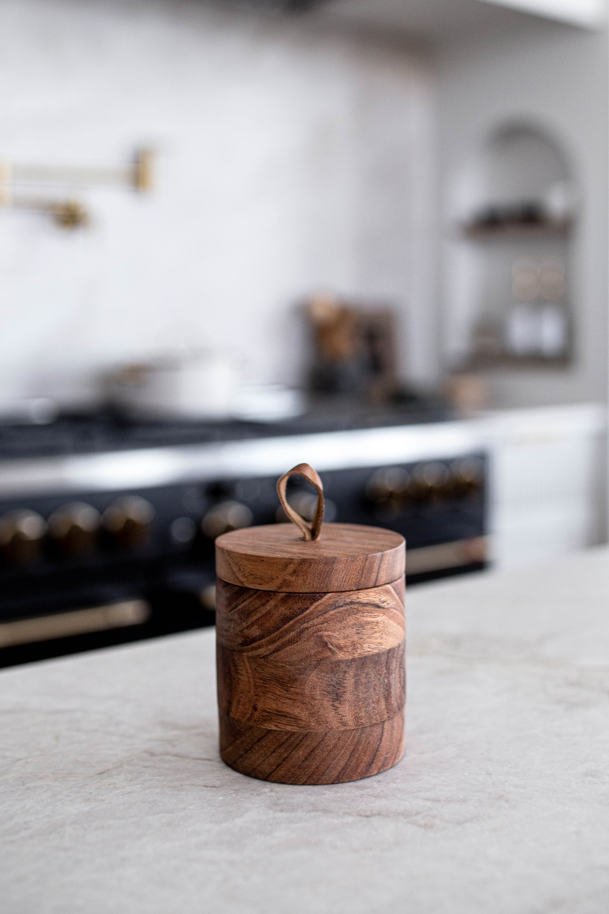 Handmade Acacia Wood Jar | By Luxe B Co. 