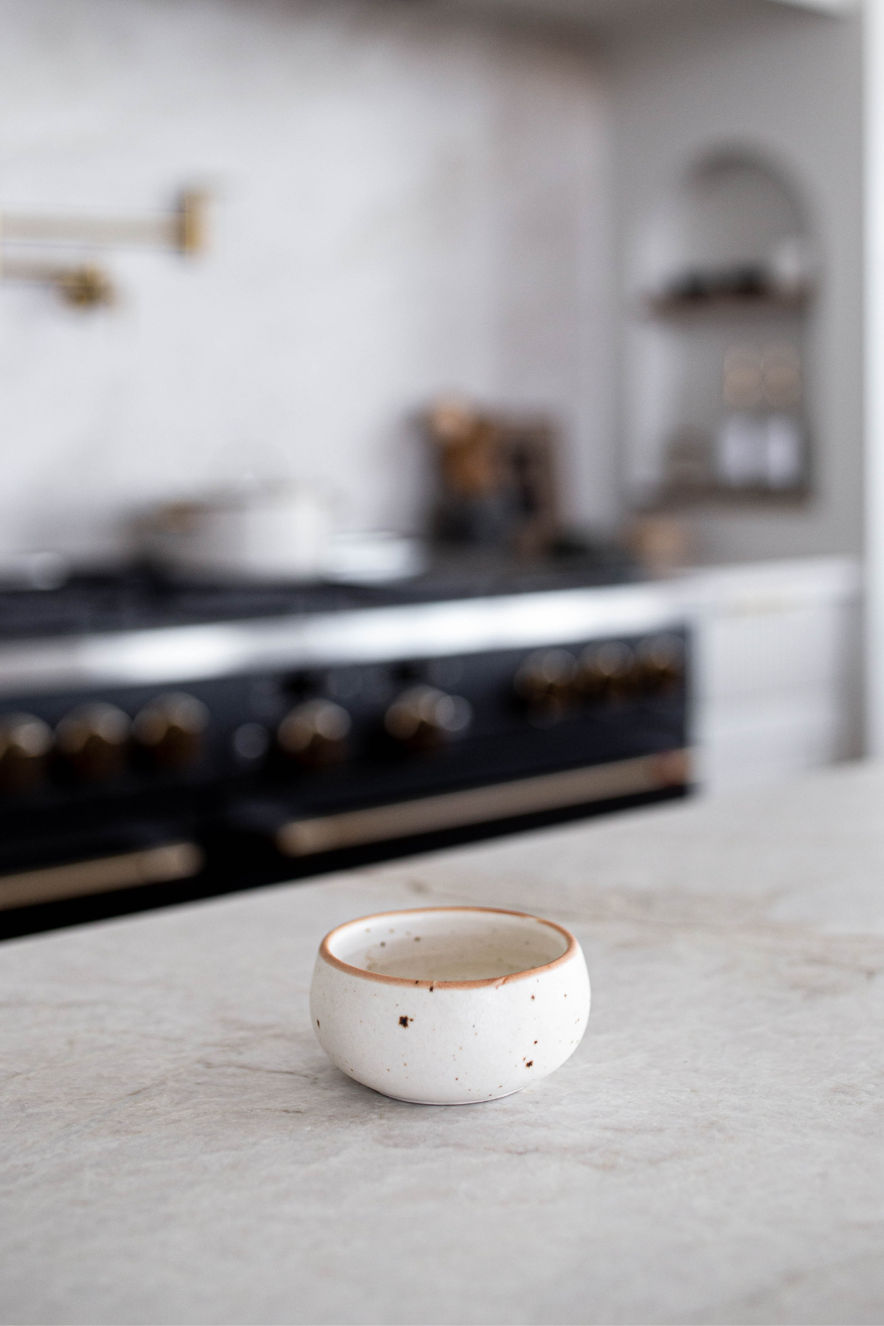 Ceramic White Speckled Dip Bowl | By Luxe B Co. 