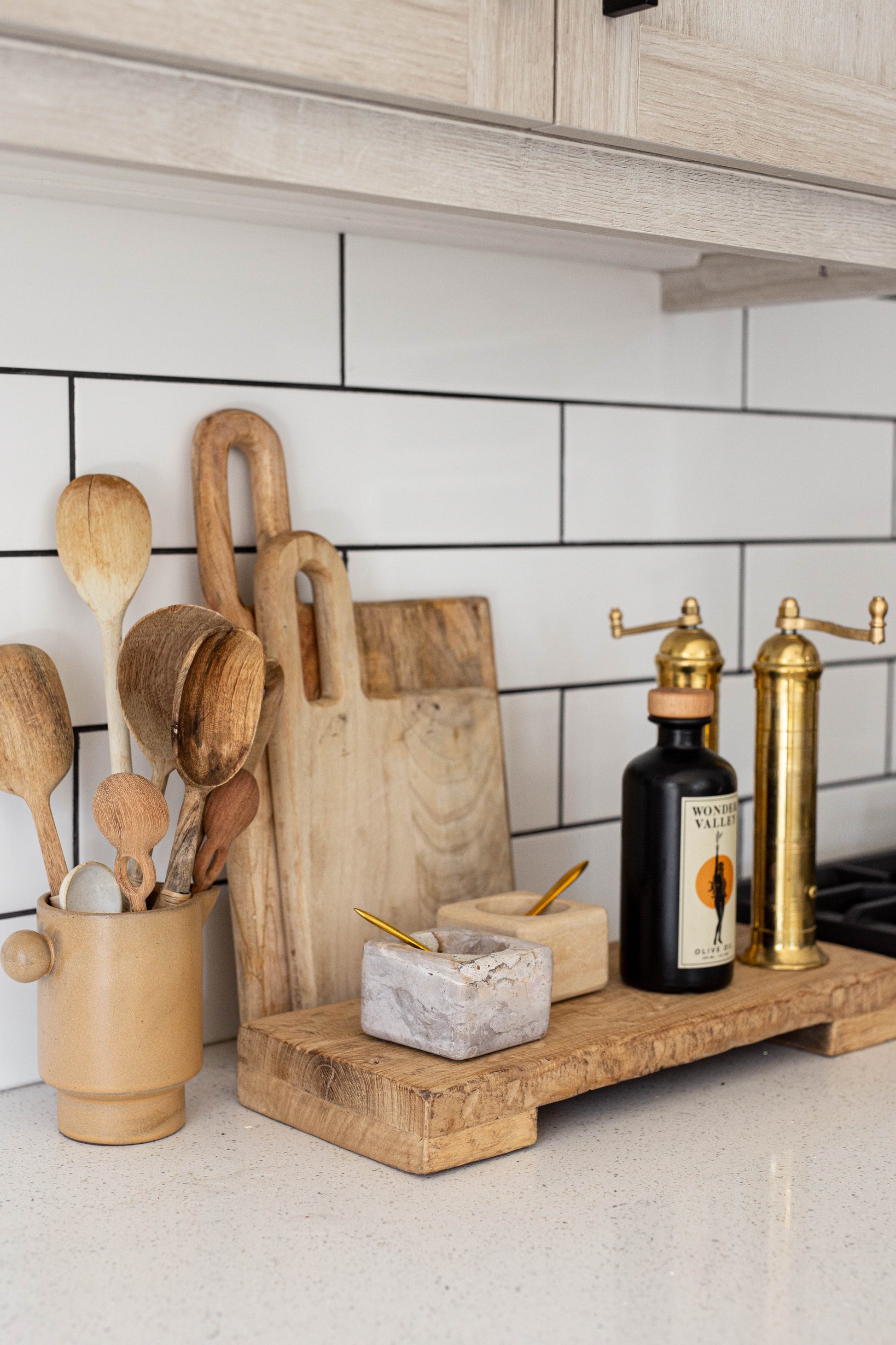 Trivet Riser Reclaimed Elm Wood Natural - Luxe B Co