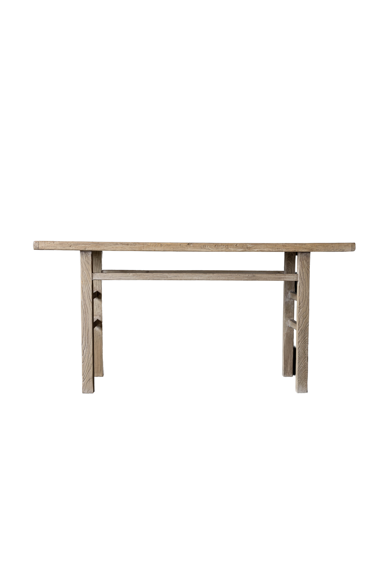 Alameda Reclaimed Elm Wood Console Table Grand | By Luxe B Co. 