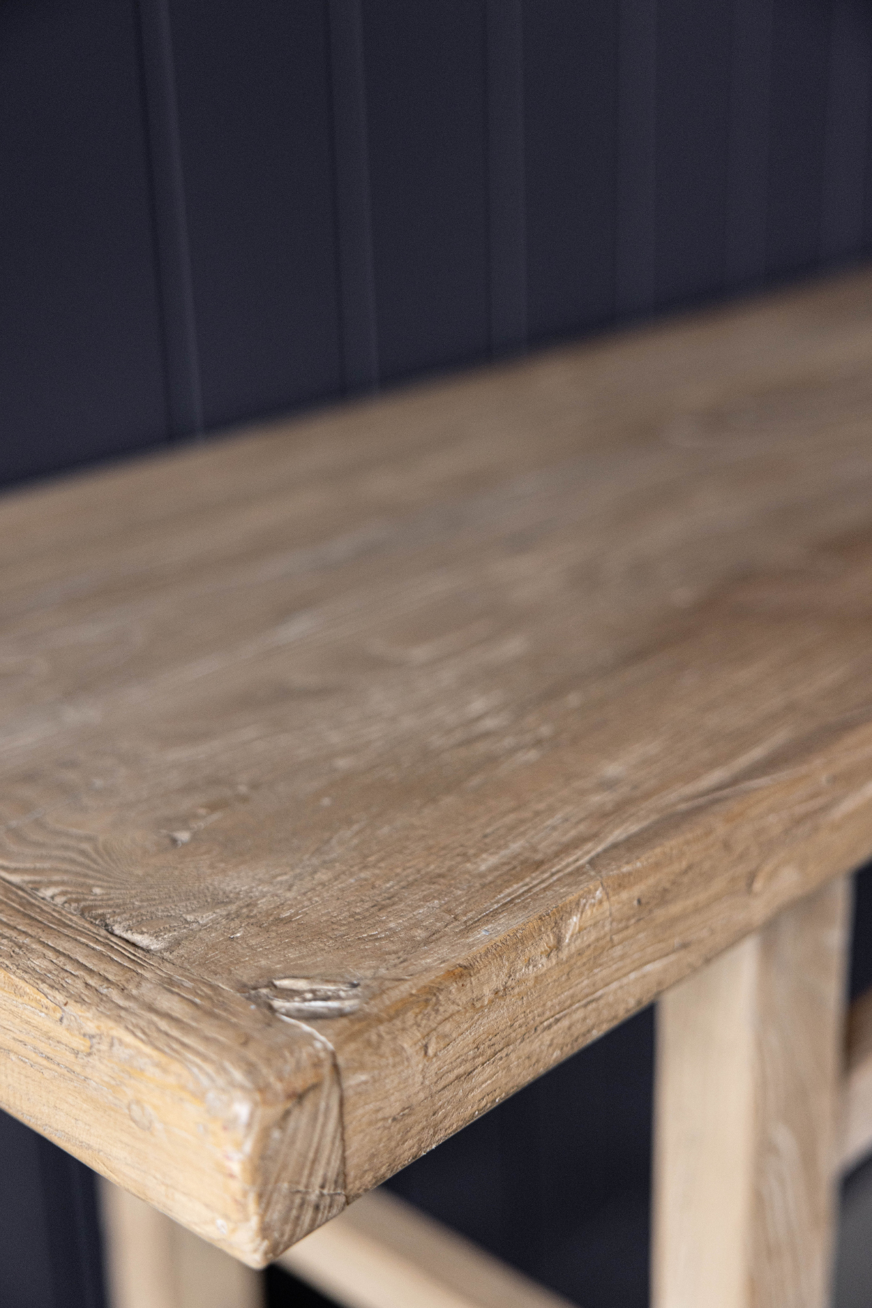 Alameda Reclaimed Elm Wood Console Table Grand | By Luxe B Co. 