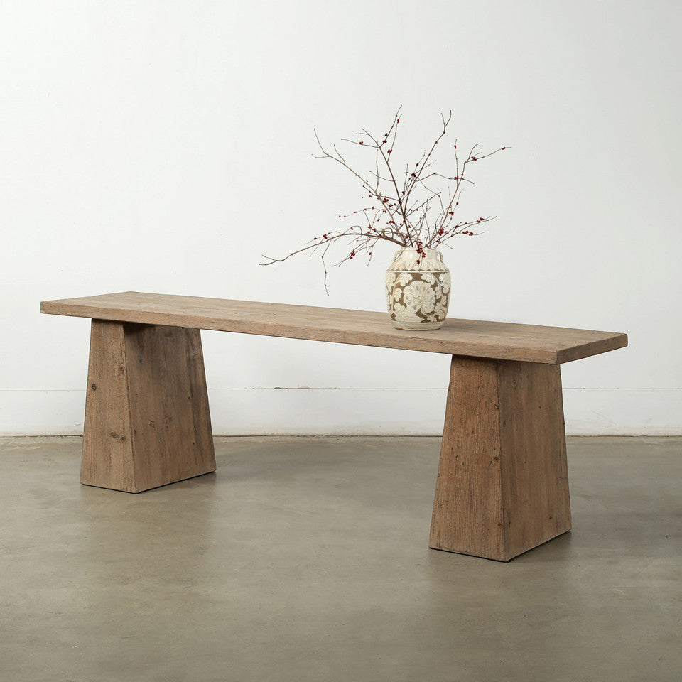 Alter Reclaimed Elm Wood Console Table | By Luxe B Co.