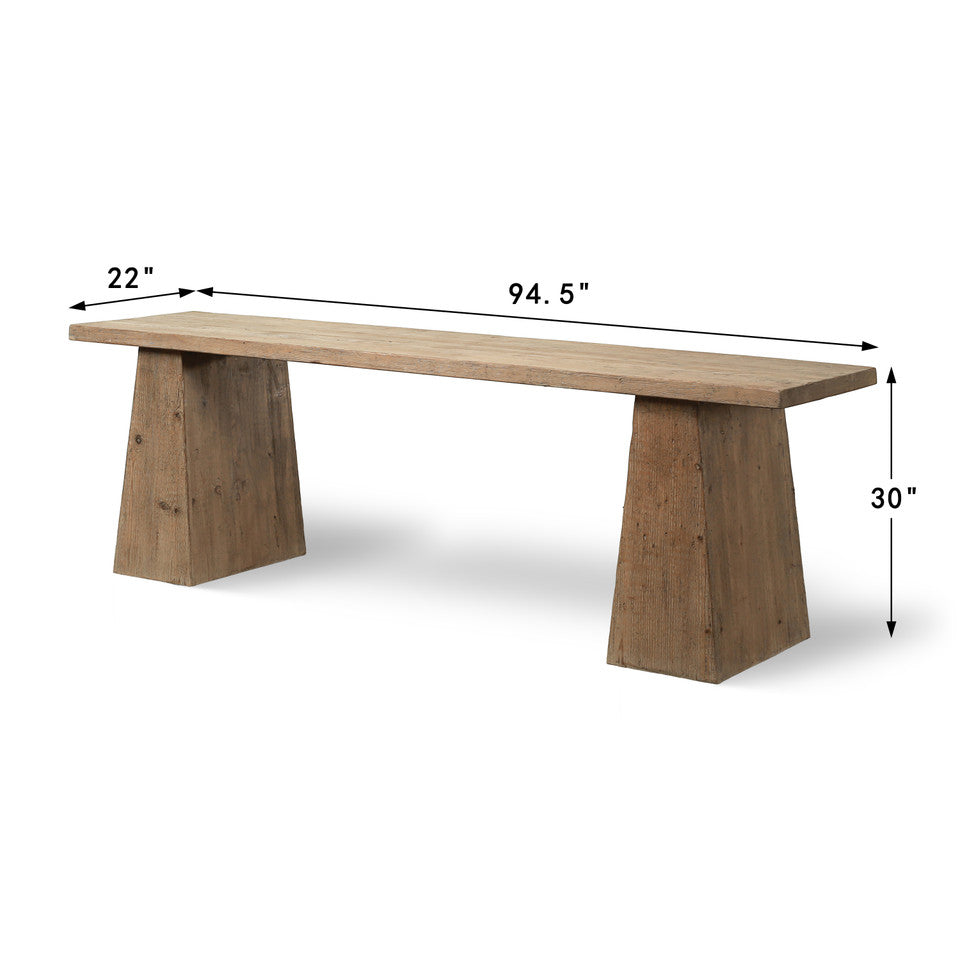 Alter Reclaimed Elm Wood Console Table | By Luxe B Co.