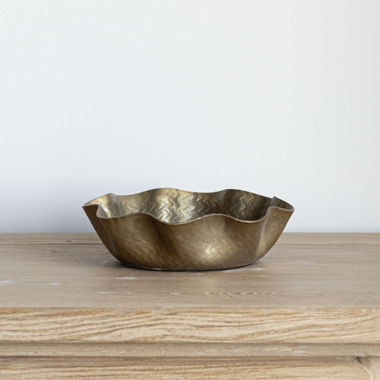 Aluminium Textured Decorative Tray | By Luxe B Co. 