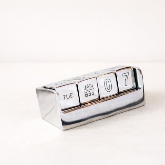 Aluminum Block Desk Calendar | By Luxe B Co. 