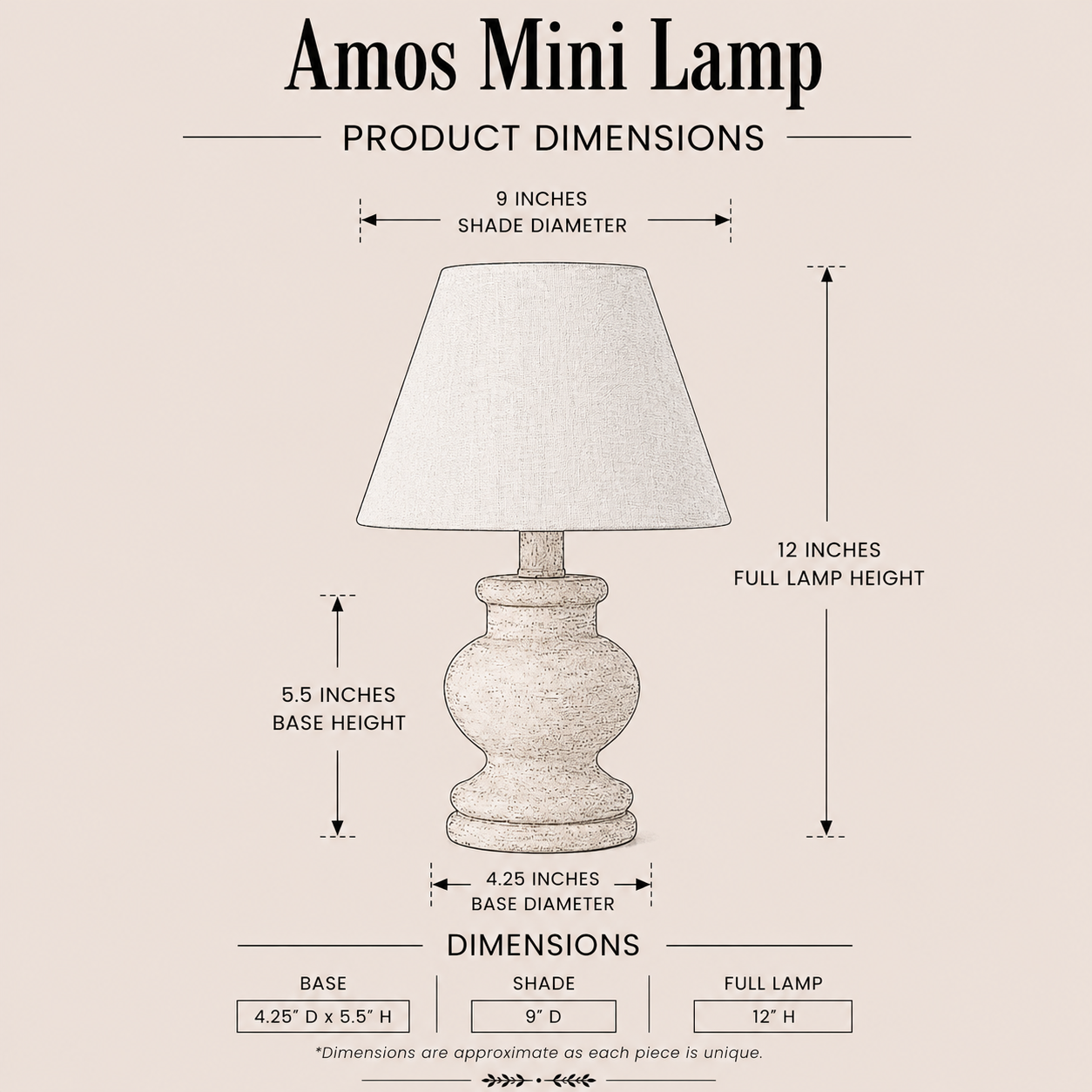 Amos Mini Lamp By Luxe B Co. 