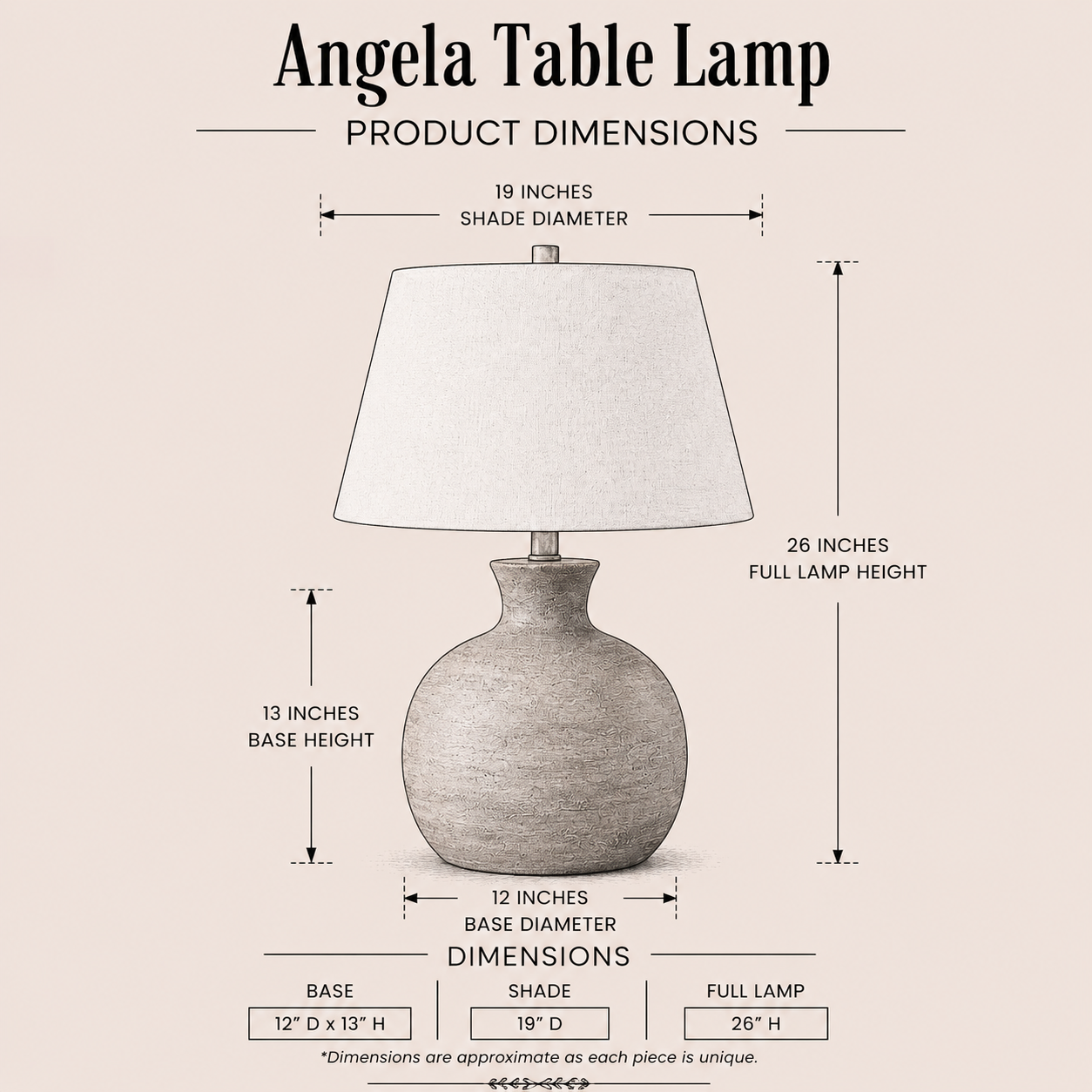 Angela Table Lamp By Luxe B Co.