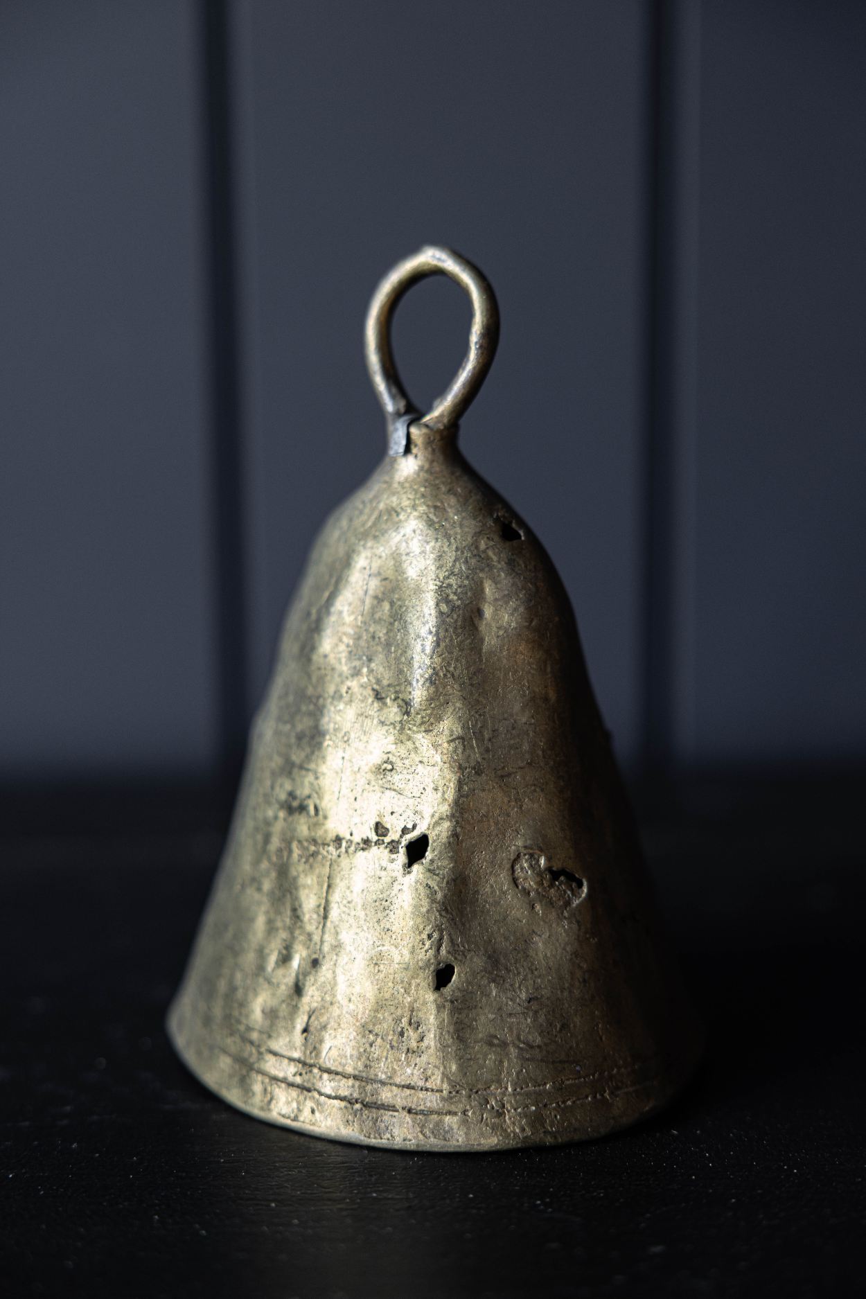 Antique Small Brass Cow Bell | One Of A Kind