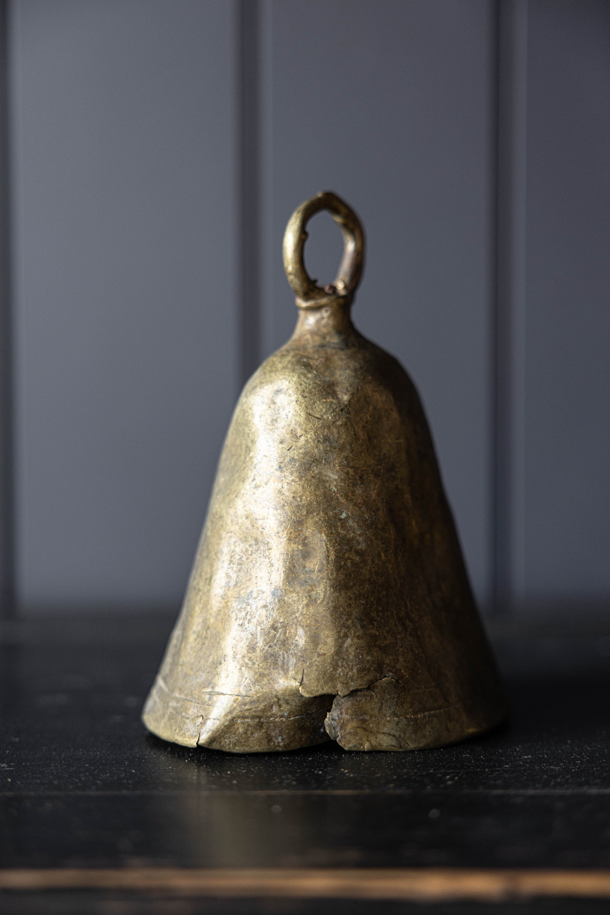 Antique Small Brass Cow Bell | One Of A Kind