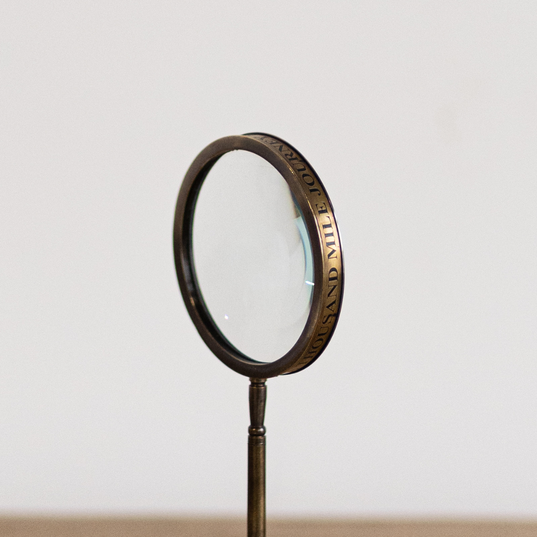 Antique Inspired Brass Magnifying Glass| By Luxe B Co.