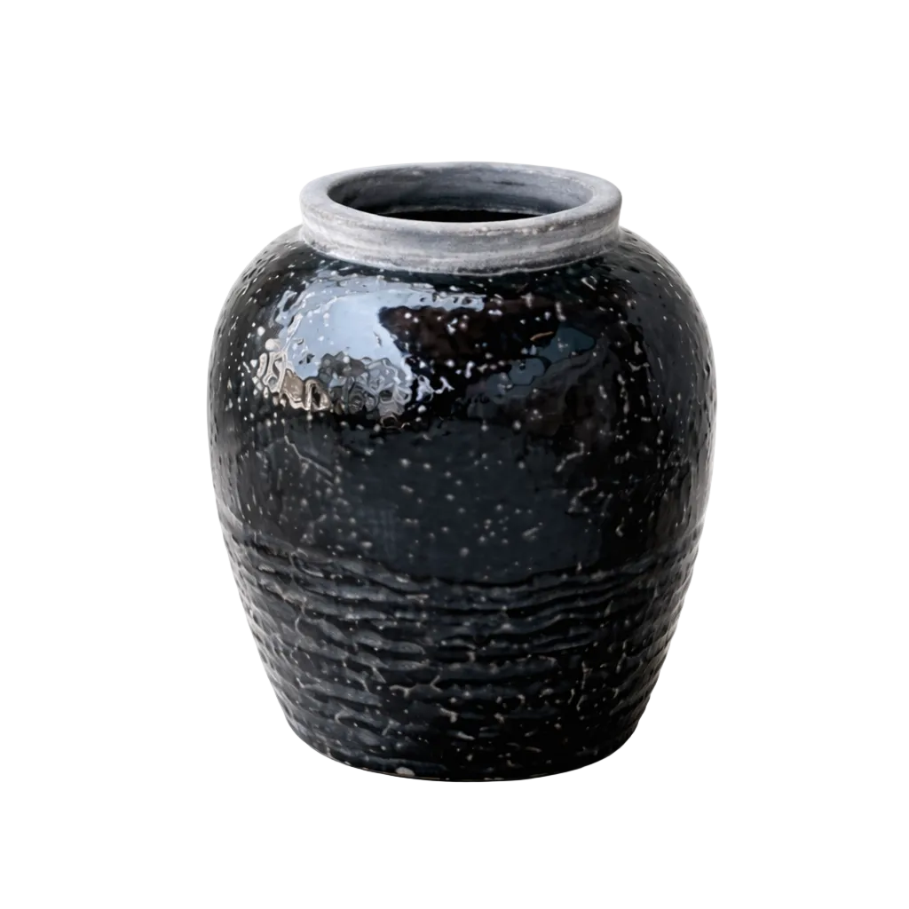 Antique Inspired Midnight Gloss Vase | By Luxe B Co. 