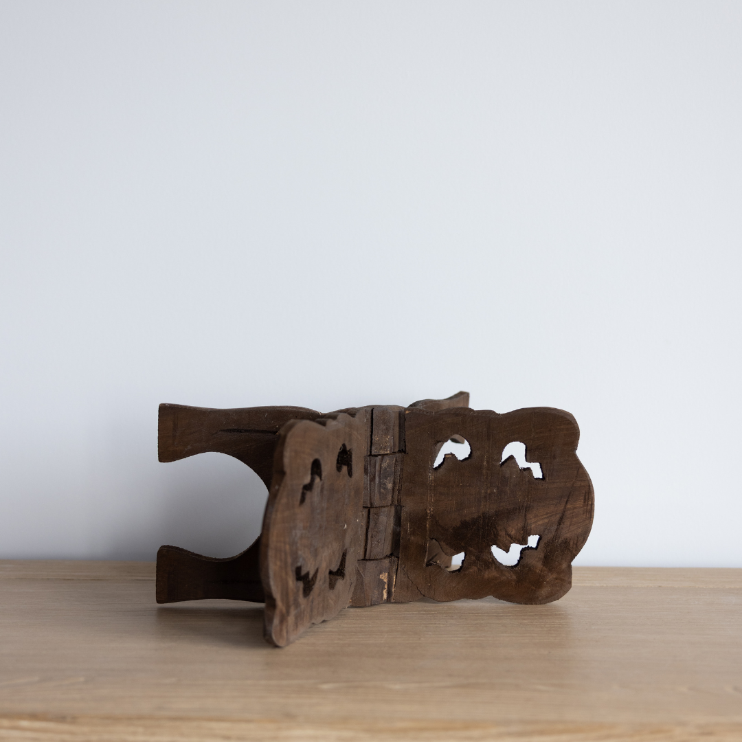 Antique Inspired Reclaimed Wood Book Stand | By Luxe B Co. 