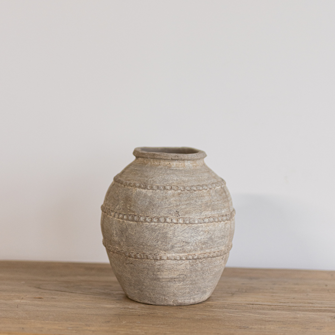 Antique Taupe Large Vase | By Luxe B Co.
