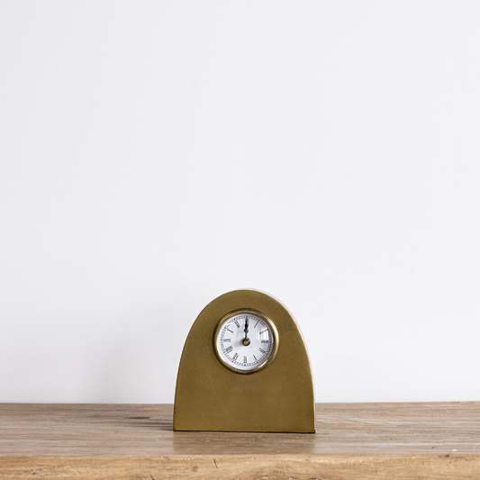 Arched Gold Metal Clock | By Luxe B Co.