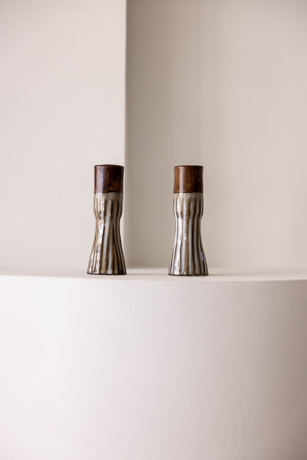 Argon Striped Candleholder | By Luxe B Co. 