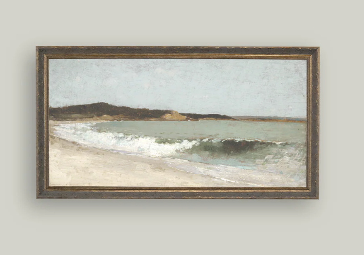 Beach Landscape Framed Antique Art | By Luxe B Co.