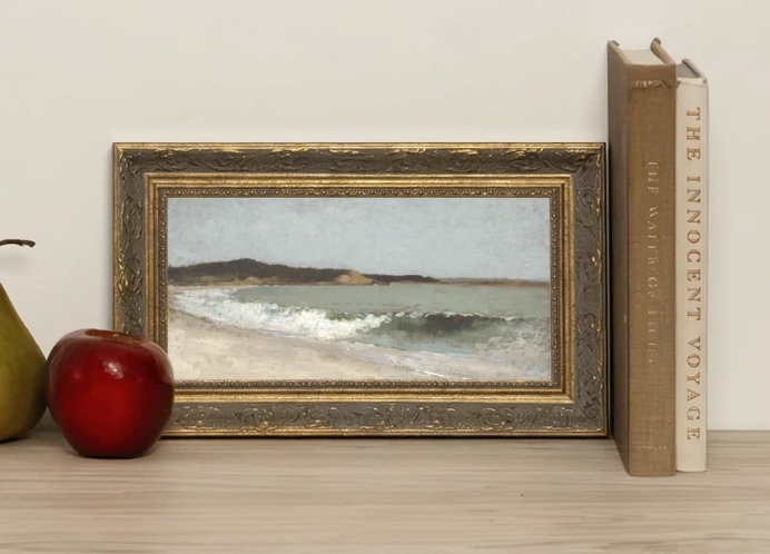 Beach Landscape Framed Antique Art | By Luxe B Co. 