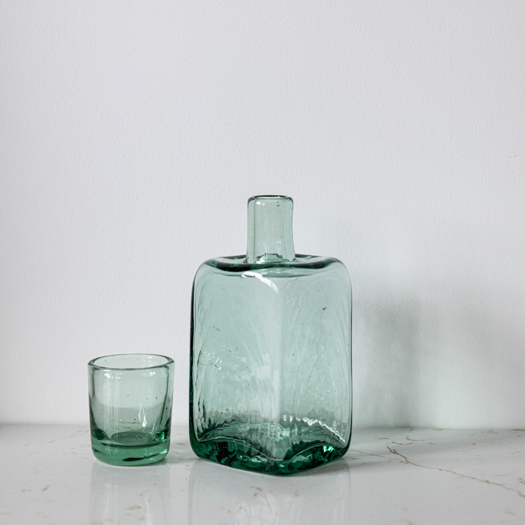 Bedside Water Carafe and Drinking Glass | By Luxe B Co.