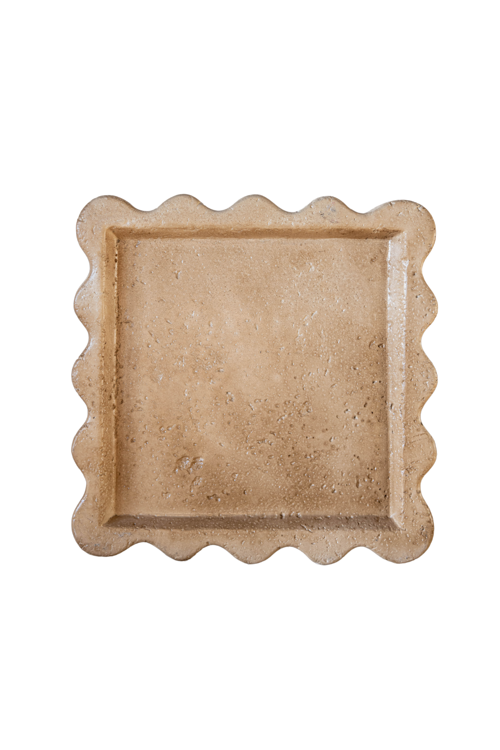 Beige Travertine Cement Tray | By Luxe B Co