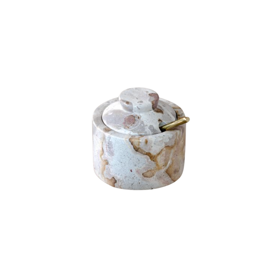Beige Marble Salt Cellar | By Luxe B Co.