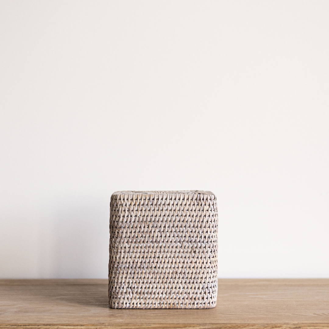 Beige Rattan Tissue Cover | By Luxe B Co.