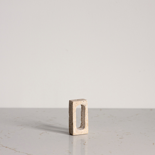Beige Travertine Napkin Ring Set By Luxe B Co. 