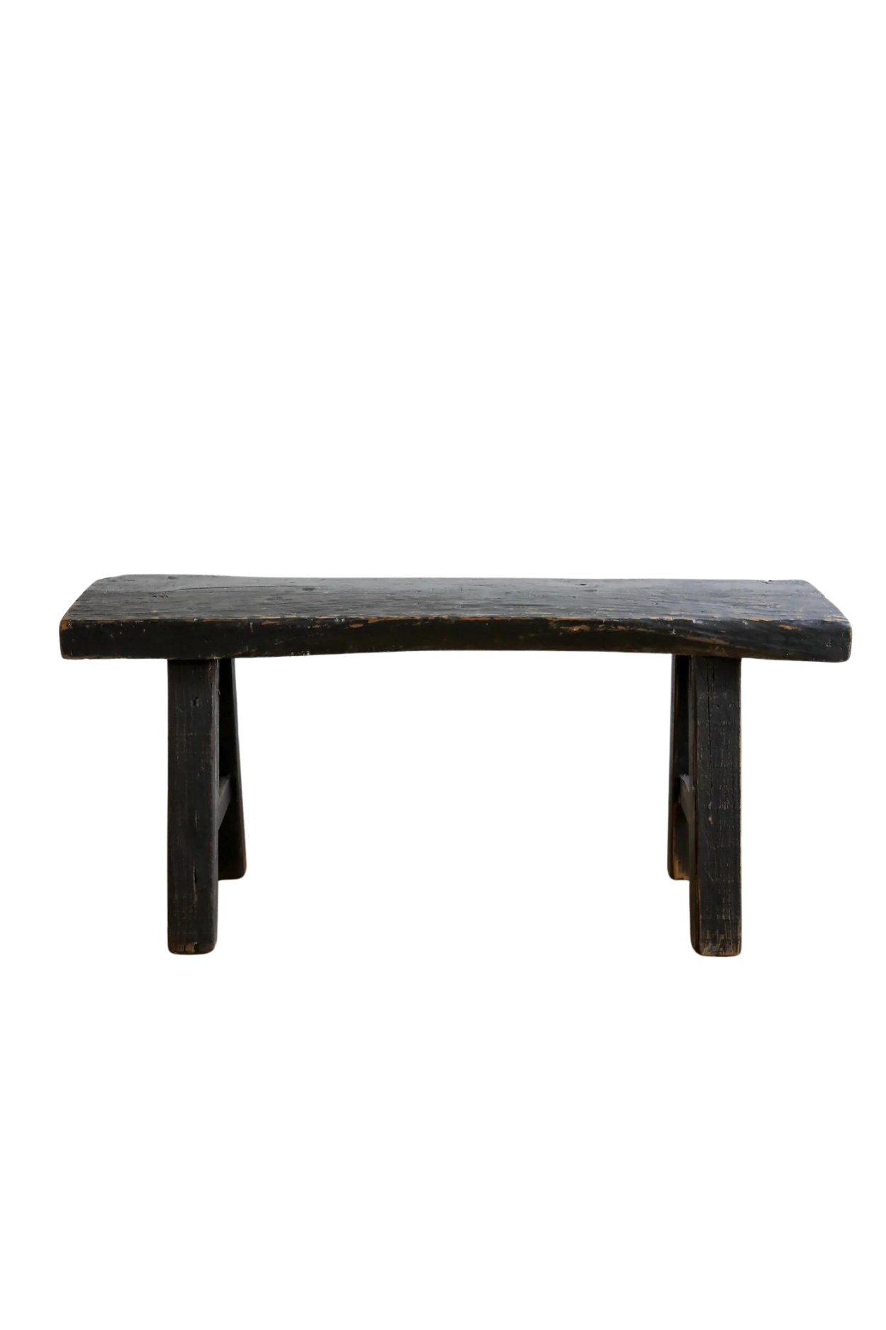 Beirut Black Wash Elm Wood Bench Petit | By Luxe B Co.
