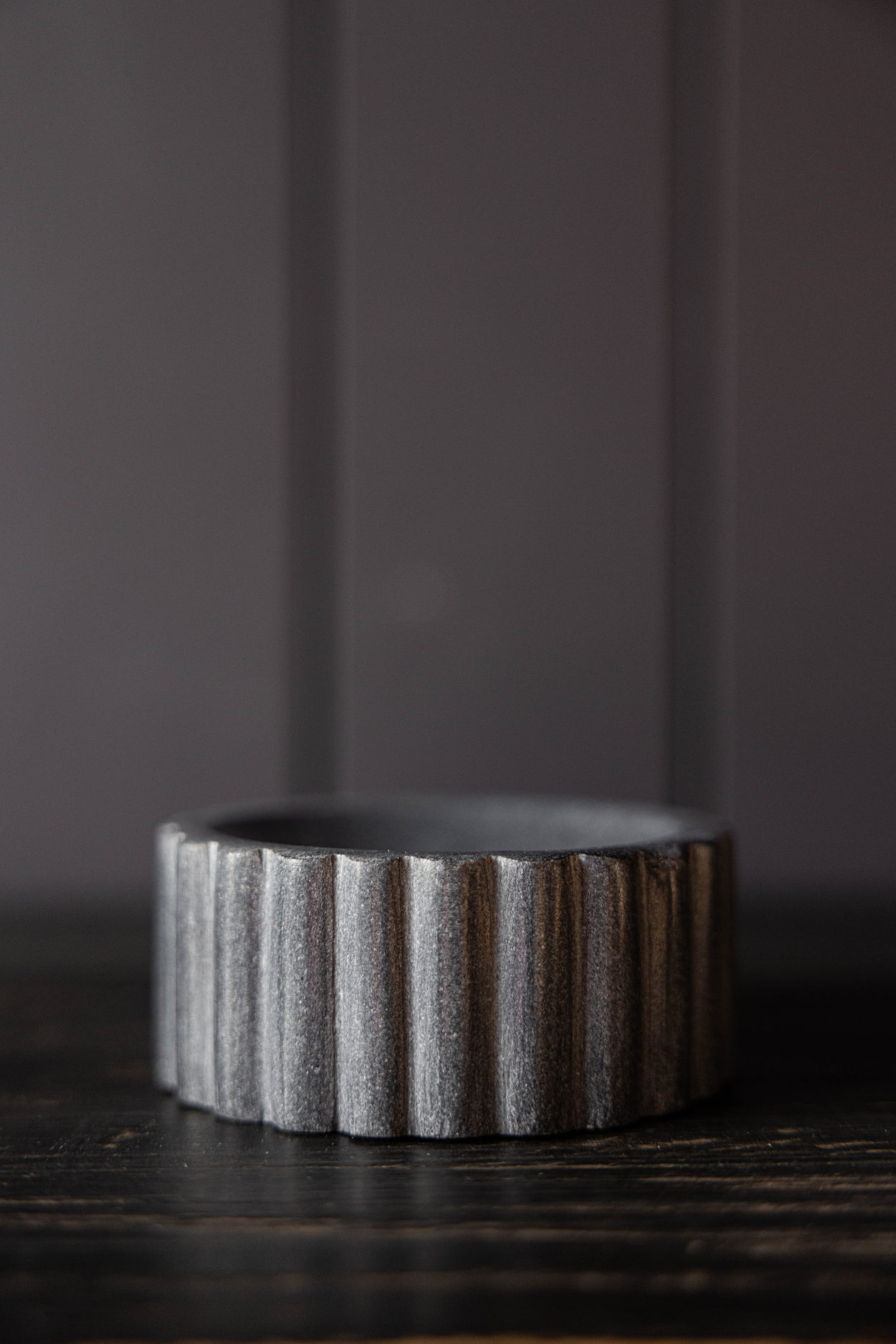 Black Marble Fluted Soap Dish - Luxe B Co