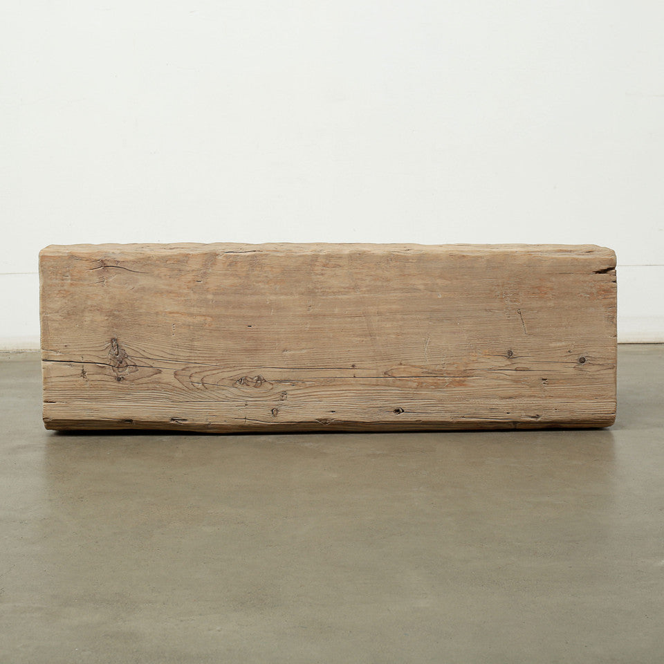 Block Beam Table With Metal Stand | By Luxe B Co.