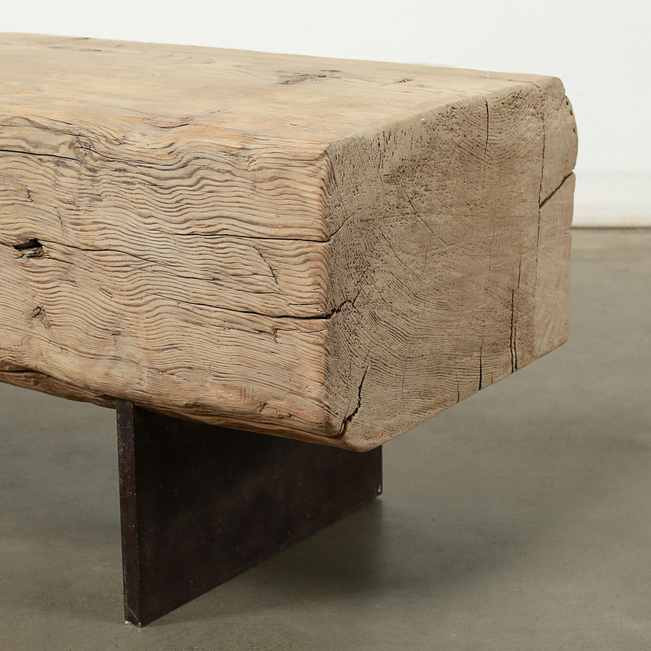 Block Beam Table With Metal Stand | By Luxe B Co.