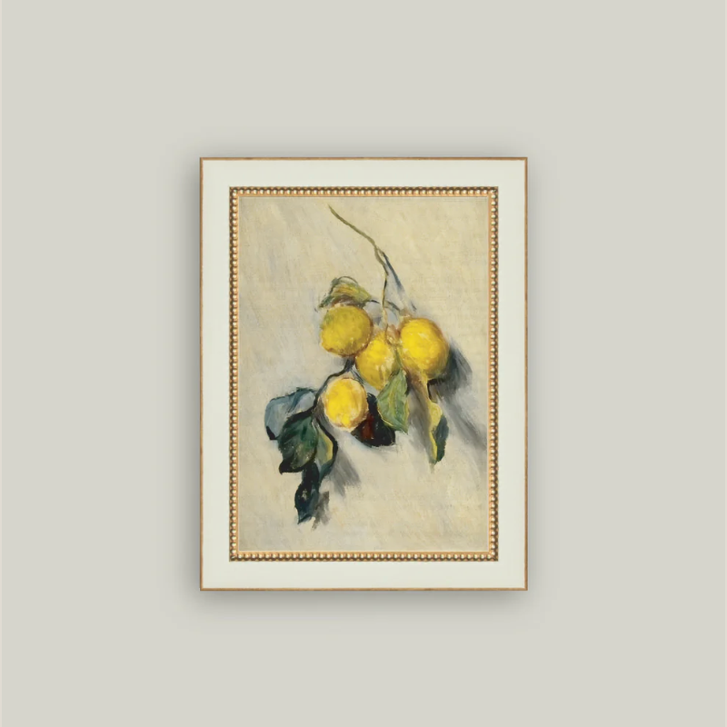 Branch of a Lemon Tree Framed Antique Inspired Art | By Luxe B Co.