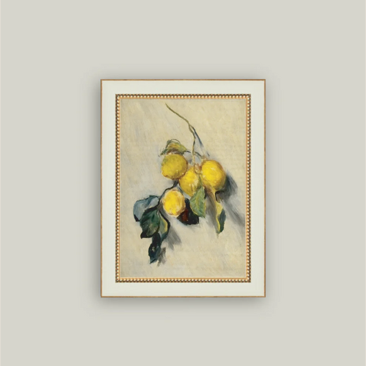 Branch of a Lemon Tree Framed Antique Inspired Art | By Luxe B Co.
