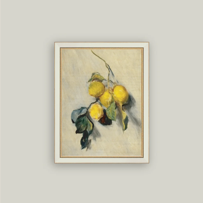 Branch of a Lemon Tree Framed Antique Inspired Art | By Luxe B Co. 