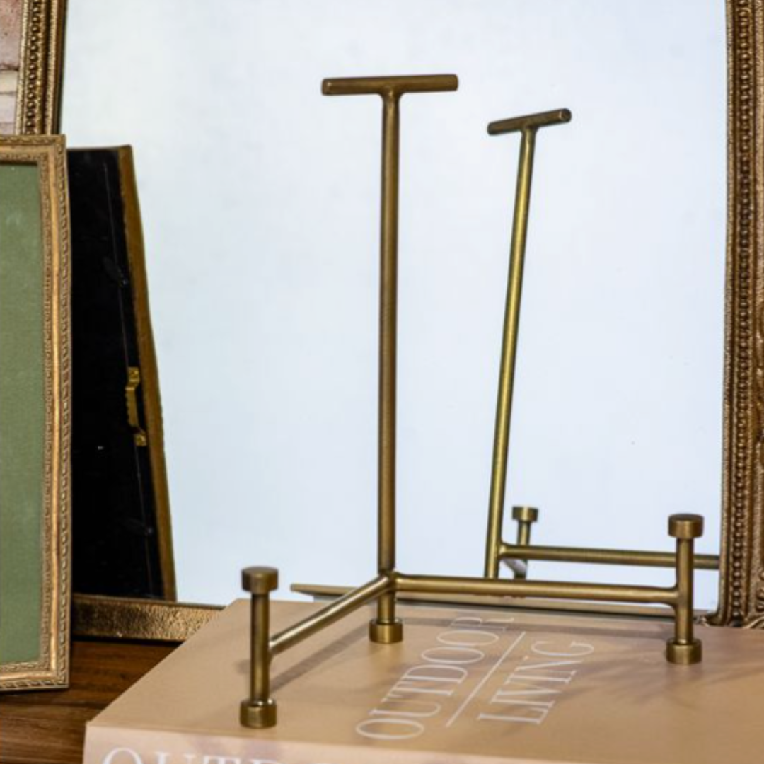 Brass Antique Inspired Footed Easel | By Luxe B Co.