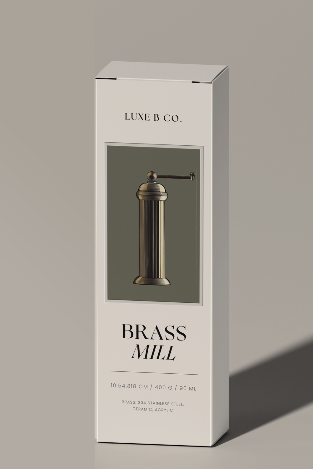 Luxe B Co. Brass Mill' Salt and Pepper Grinder