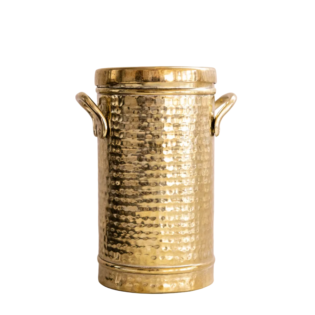 Brass Hammered Canister | By Luxe B Co. 