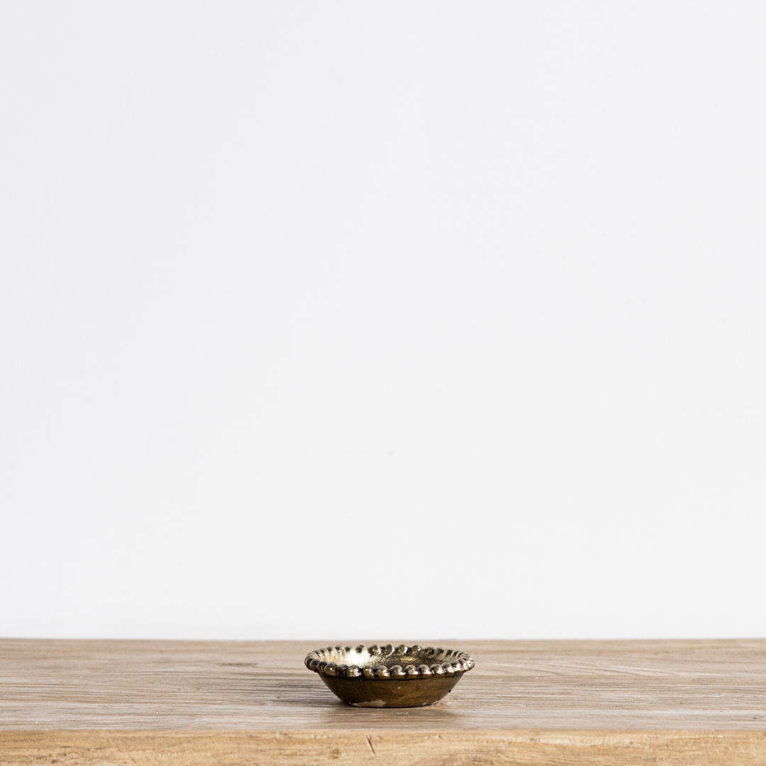 Bronze Aluminum Beaded Bowl | By Luxe B Co.